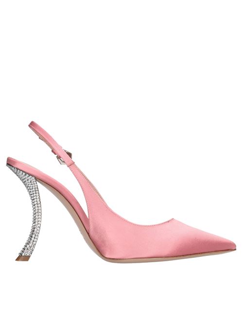  GEDEBE | PARIS SLINGBACK CRYSTAL HEEL SATINROSA
